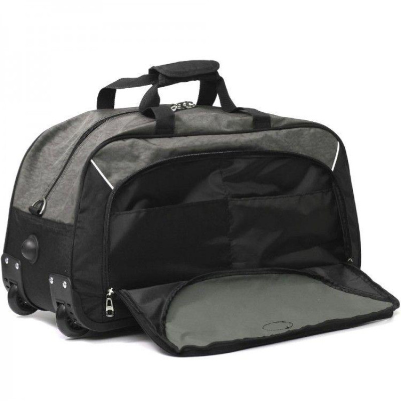 Сумка дорожня спортивна на колесах Wallaby 57L чорна