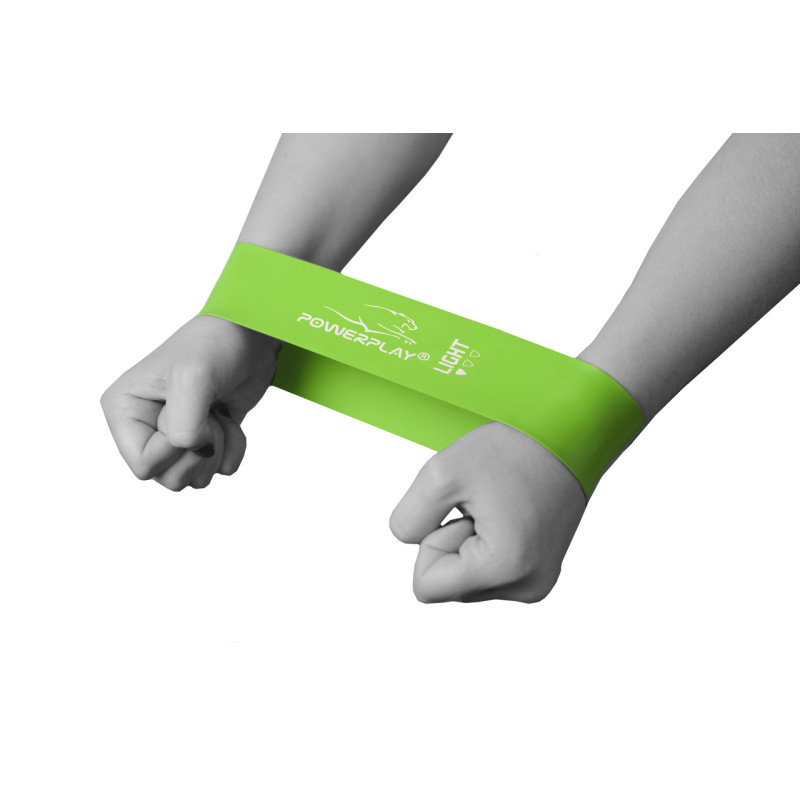 Резинка для фітнесу PowerPlay 4114 Mini Power Band 0.8мм. Light Зелена (5-8кг)
