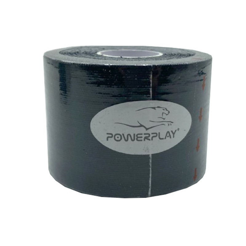 Кінезіологічний тейп PowerPlay 4315 Чорний 5cм*5м