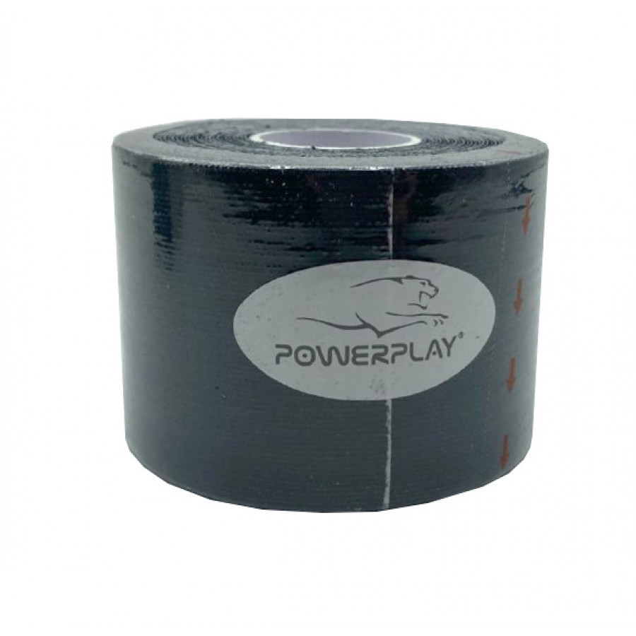 Кінезіологічний тейп PowerPlay 4315 Чорний 5cм*5м