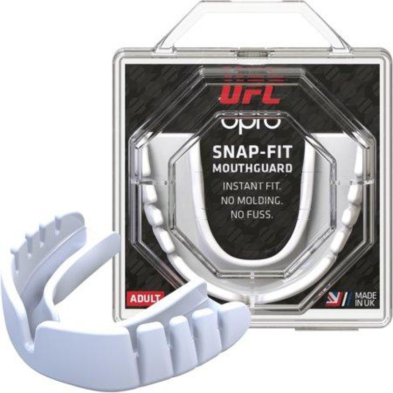 Капа боксерская OPRO Snap-Fit UFC Hologram White (арт.002257002)