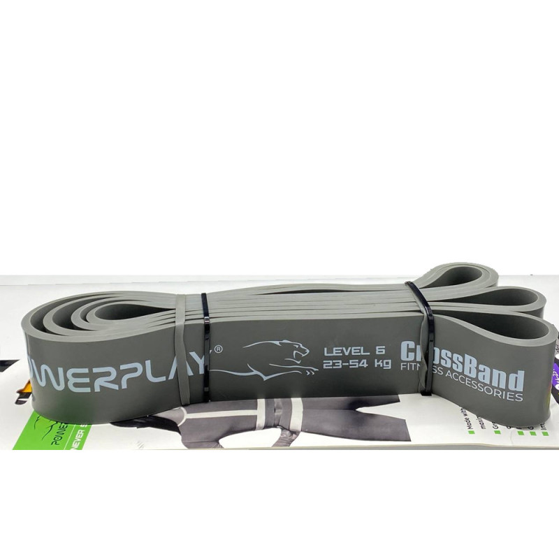 Еспандер-петля (гумка для фітнесу і кроссфіту) PowerPlay 4115 Power Band Сіра (23-54 кг)