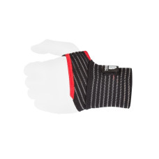 Бинты для запястья (кистевые бинты) Power System PS-6000 Elastic Wrist Support Black/Red, Длина 35 см, Полиэстер, Черно-красный
