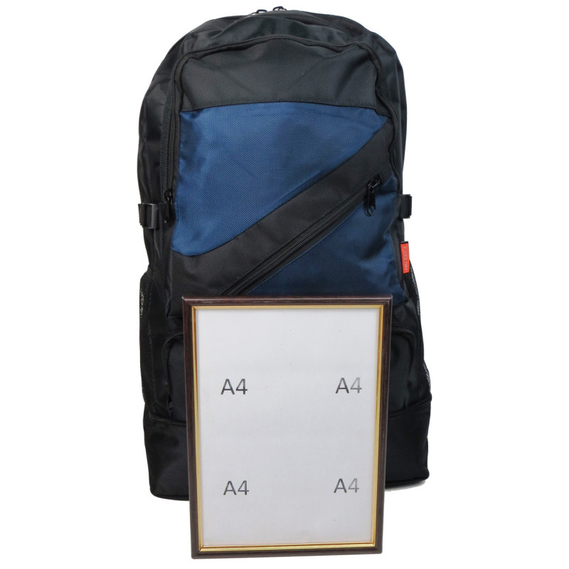 Рюкзак туристичний 40L Caslon чорний із синім