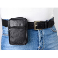 Мужская сумка, барсетка на ремень Pako Jeans черная