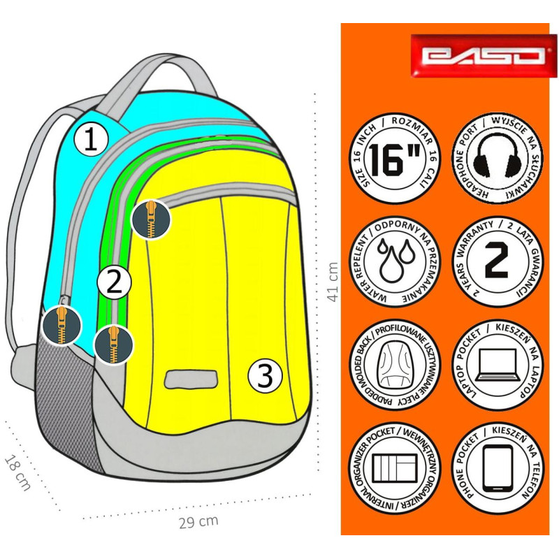 Міський рюкзак 22L PASO
