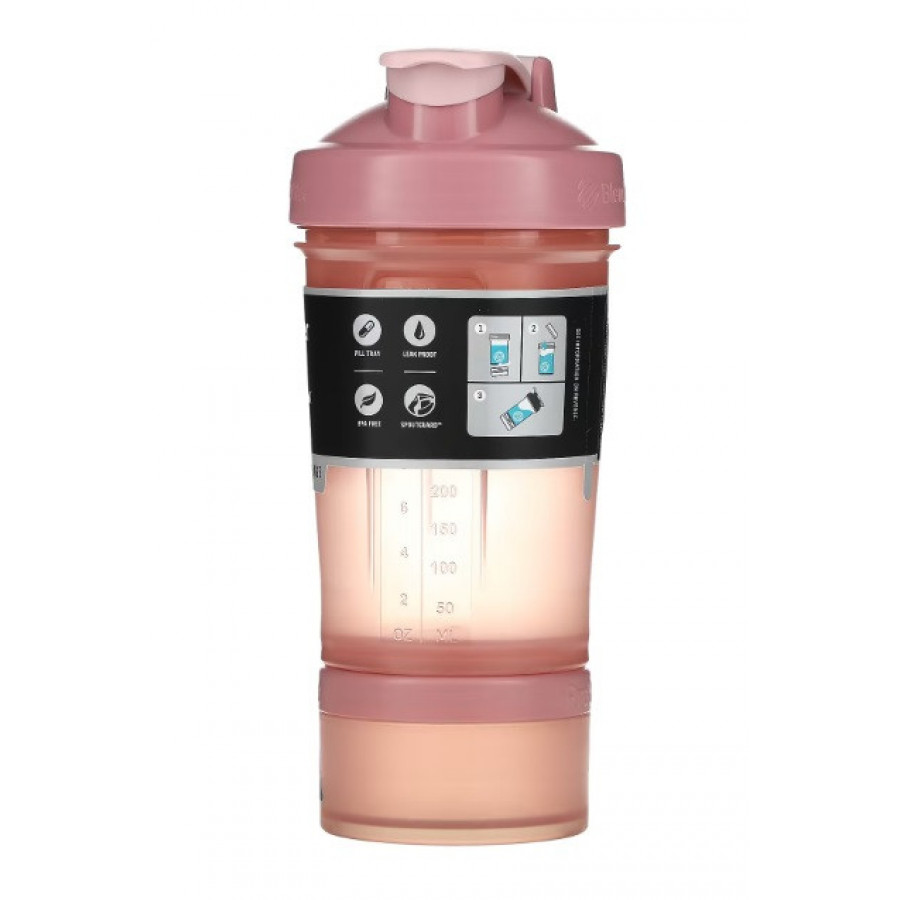 Шейкер спортивний BlenderBottle ProStak 22oz/650ml с 2-мя контейнерами Rose_Pink