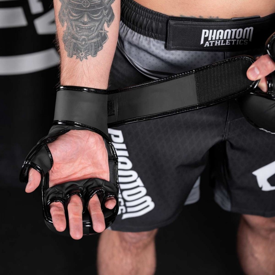 Рукавиці для ММА Phantom APEX Sparring Black L/XL (капа в подарунок)