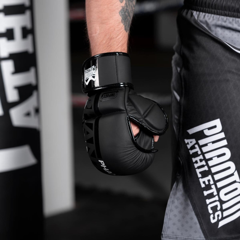 Перчатки для ММА Phantom APEX Sparring Black L/XL (кепка в подарок)