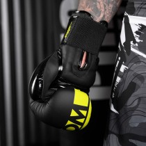 Боксерські рукавиці Phantom APEX Elastic Neon Black/Yellow 10 унцій (капа в подарунок)