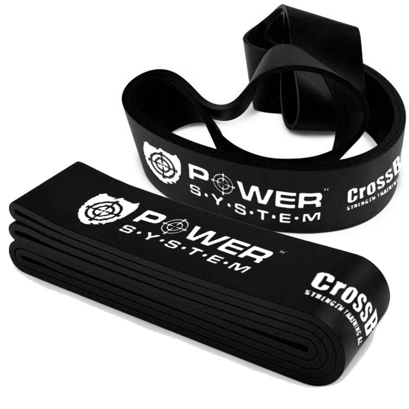 Еспандер-петля (гумка для фітнесу і кроссфіту) Power System PS-4055 CrossFit Level 5 Black (опір 25-65 кг)