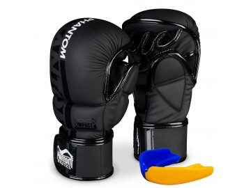 Рукавиці для ММА Phantom APEX Sparring Black L/XL (капа в подарунок)