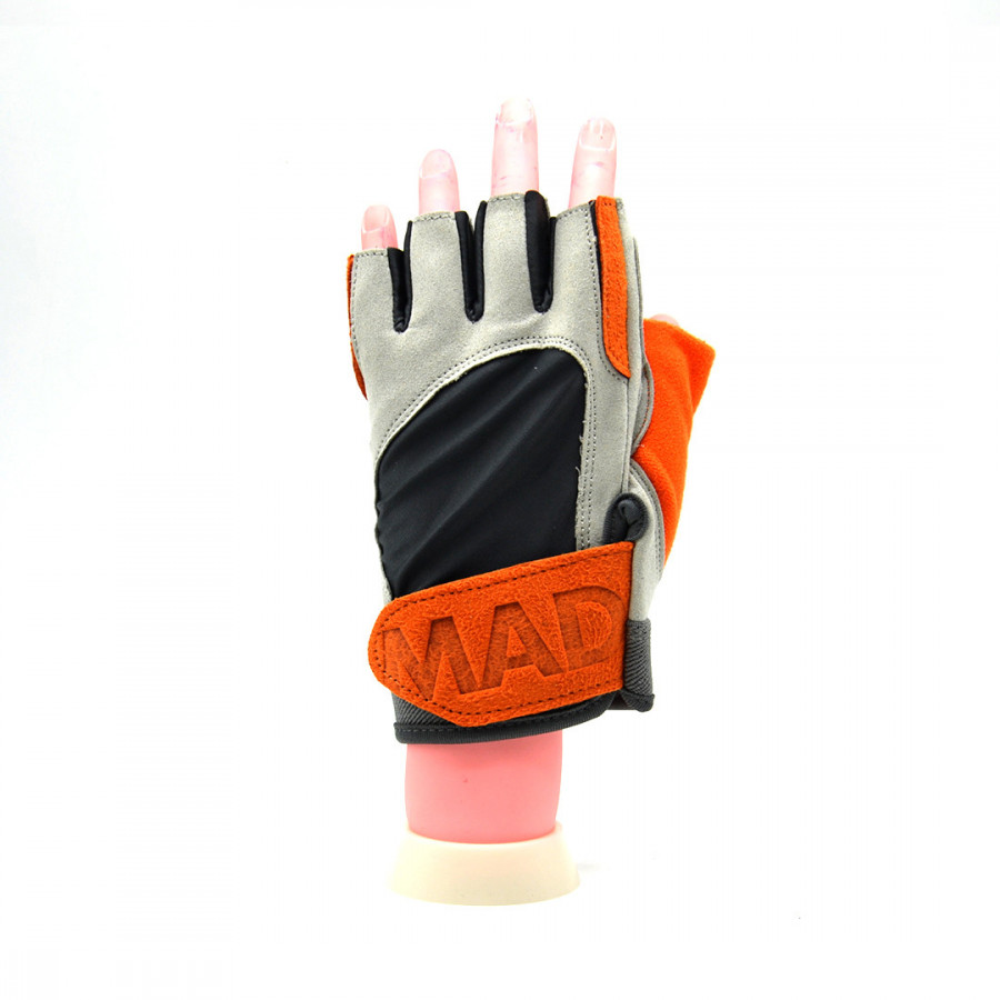 Рукавички для фітнесу MadMax MFG-850 Crazy Grey/Orange M