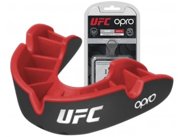 Капа боксерська OPRO Silver UFC Hologram Black/Red (art.002259002)