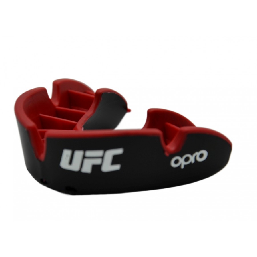 Капа боксерська OPRO Silver UFC Hologram Black/Red (art.002259002)