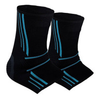 Бандажі на гомілкостоп Power System PS-6022 Ankle Support Evo Black/Blue (2шт.), Розмір L, Еластан, Чорно-синій