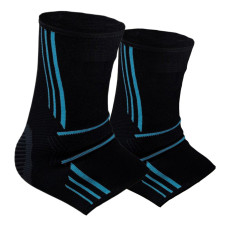 Бандажі на гомілкостоп Power System PS-6022 Ankle Support Evo Black/Blue (2шт.), Размер L, Эластан, Черно-синий