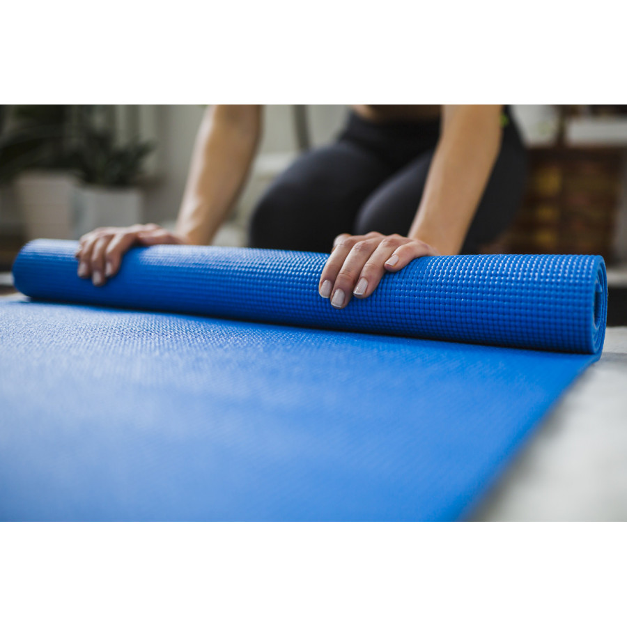 Килимок для йоги та фітнесу Power System PS-4014 PVC Fitness-Yoga Mat Blue (173x61x0.6)