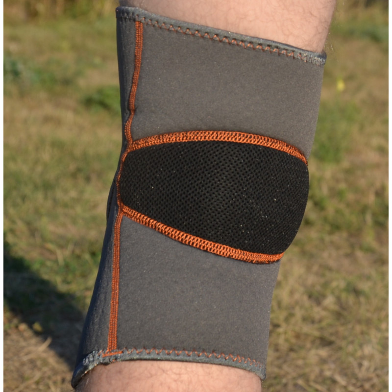 Наколінник MadMax MFA-297 Knee Support with Patella Stabilizer Dark Grey/Orange M