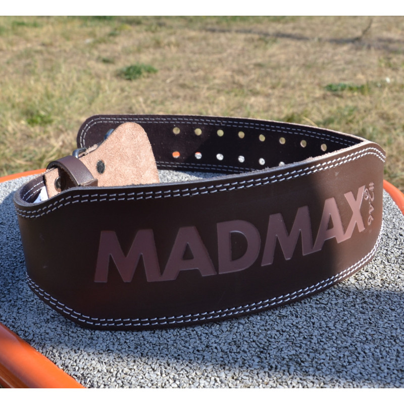 Пояс для важкої атлетики MadMax MFB-246 Full leather шкіряний Chocolate brown XL