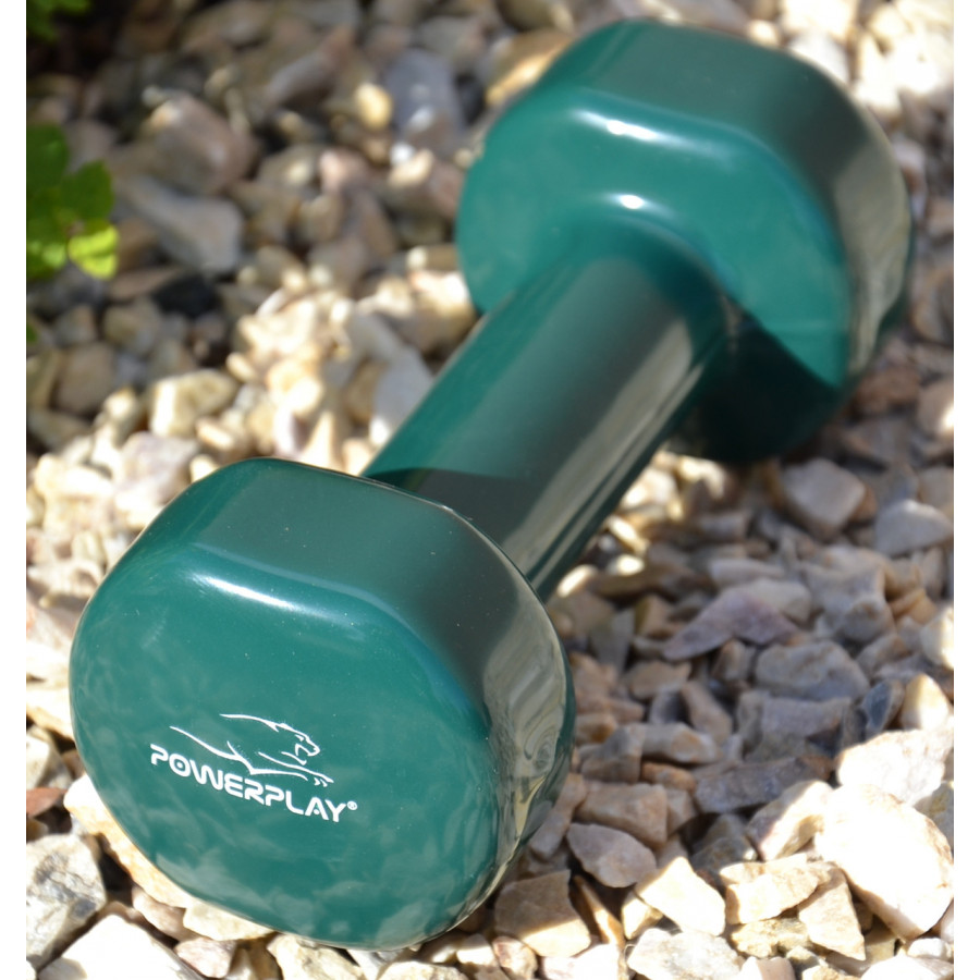Гантель вінілова PowerPlay 4125 Achilles 1.5 кг. Зелена (1шт.)