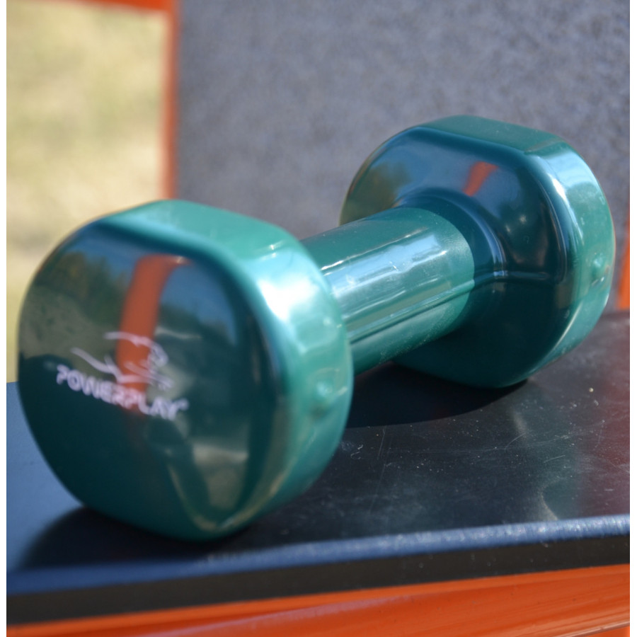 Гантель вінілова PowerPlay 4125 Achilles 1.5 кг. Зелена (1шт.)