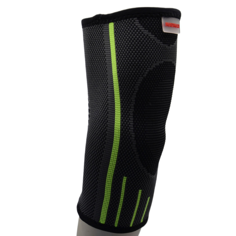 Компресійний налокітник MadMax MFA-283 3D Compressive elbow support Dark grey/Neon green (1шт.) M