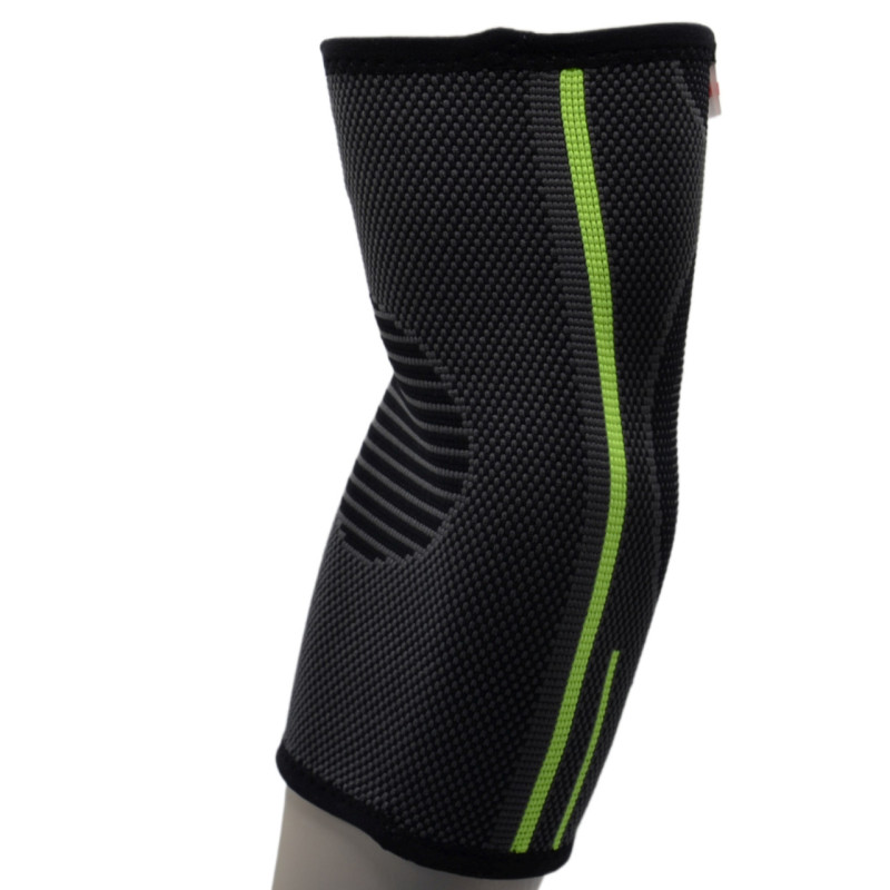Компресійний налокітник MadMax MFA-283 3D Compressive elbow support Dark grey/Neon green (1шт.) M
