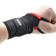 Бинты для запястья (кистевые бинты) Power System PS-6000 Elastic Wrist Support Black/Red, Длина 35 см, Полиэстер, Черно-красный