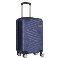 Малый пластиковый чемодан на колесах 45L GD Polo синий