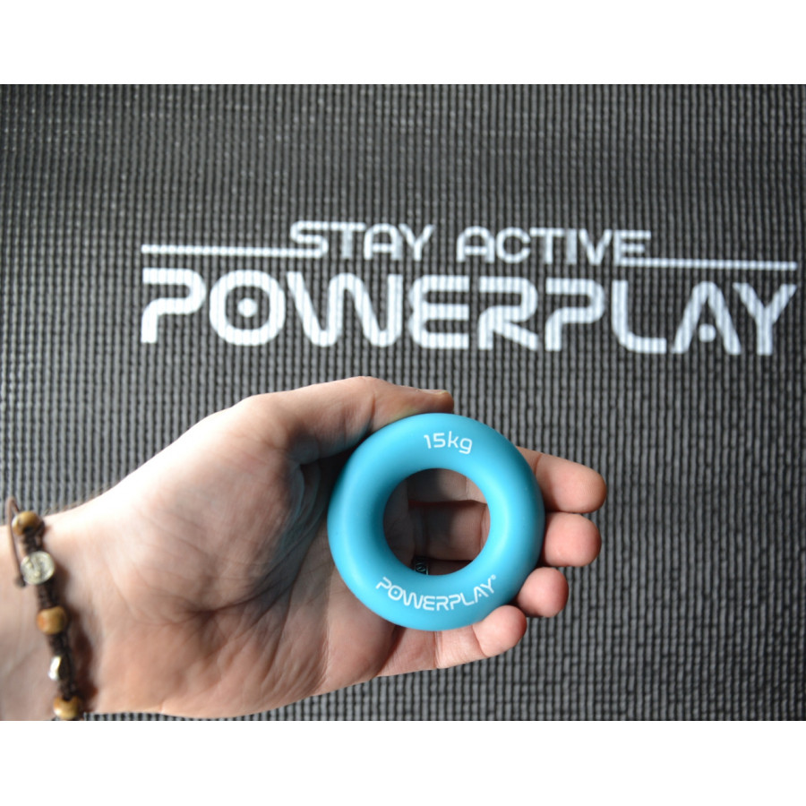 Еспандер кистьовий силіконовий PowerPlay PP-4324 Hand Grip Ring Light 15 кг. Блакитний
