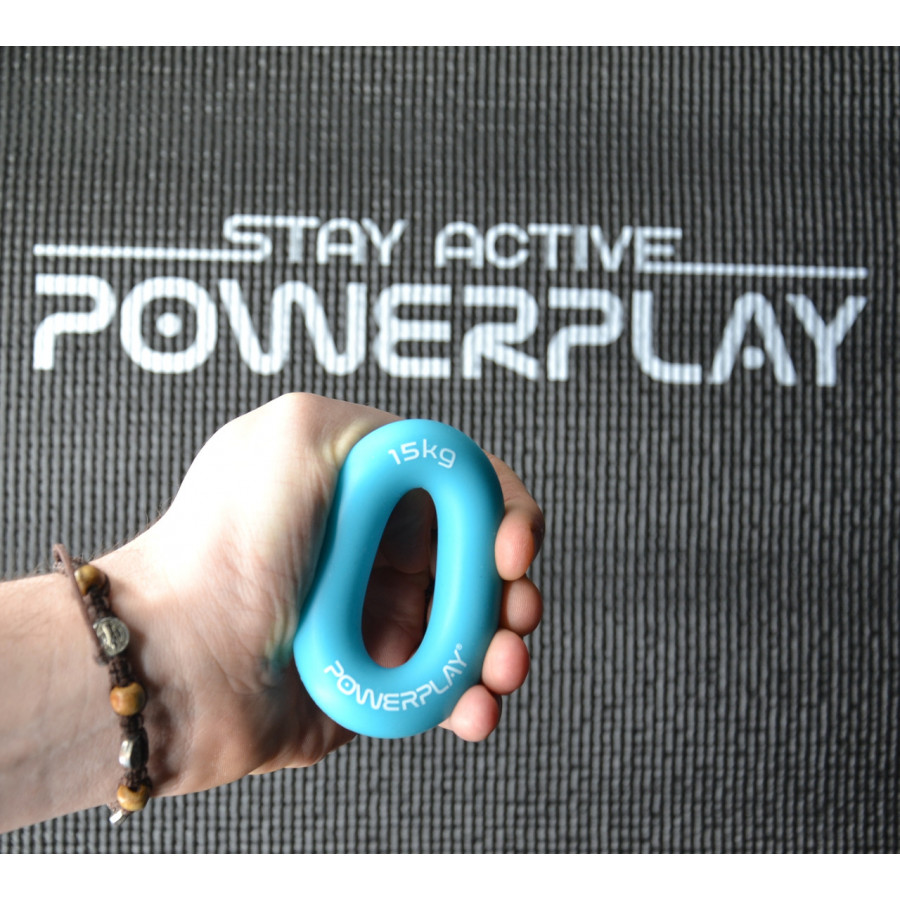 Еспандер кистьовий силіконовий PowerPlay PP-4324 Hand Grip Ring Light 15 кг. Блакитний
