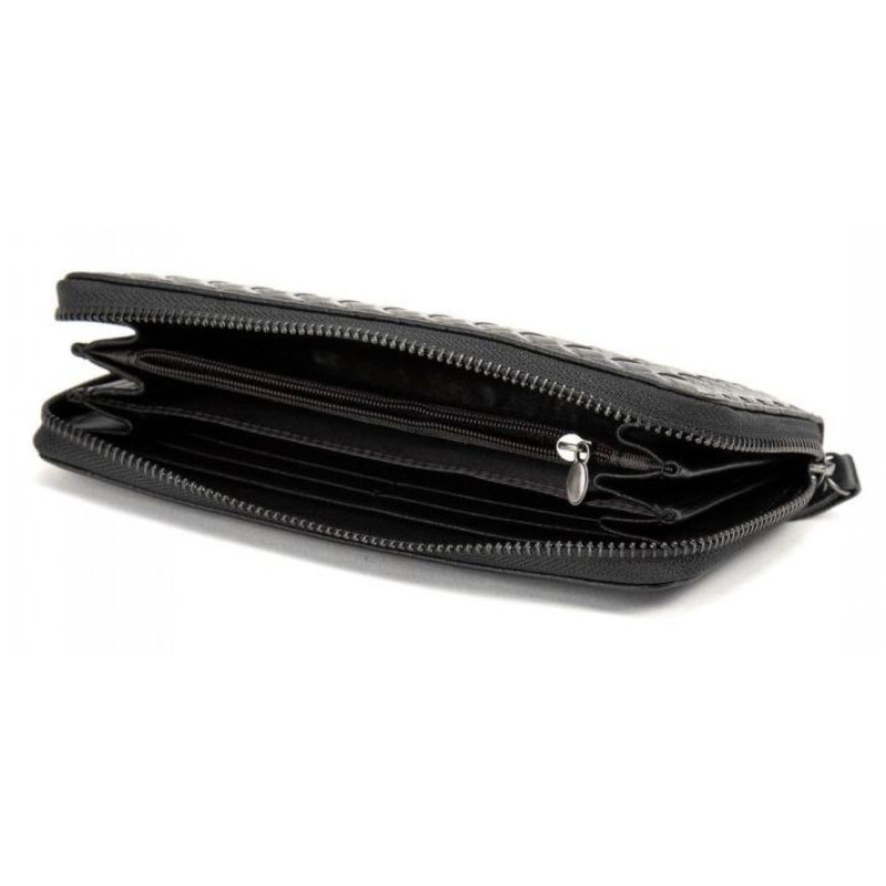 Чоловічий клатч шкіряний Tiding Bag, чорний
