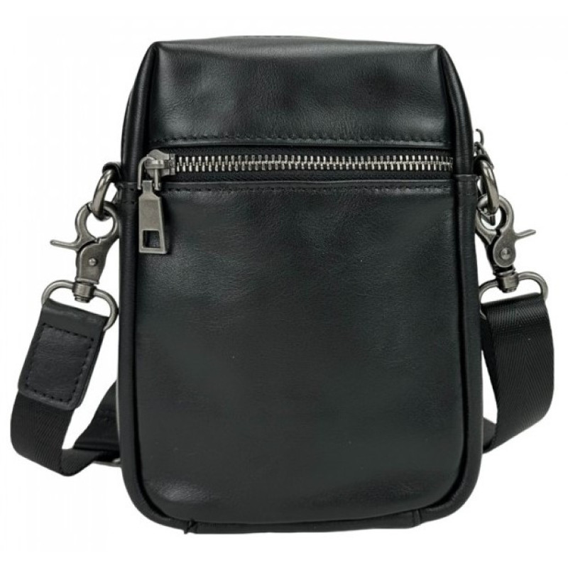 Чоловіча сумка з натуральної шкіри Tiding Bag чорна