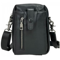 Чоловіча сумка з натуральної шкіри Tiding Bag чорна
