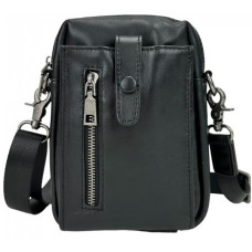 Небольшая мужская кожаная сумка Tiding Bag черная