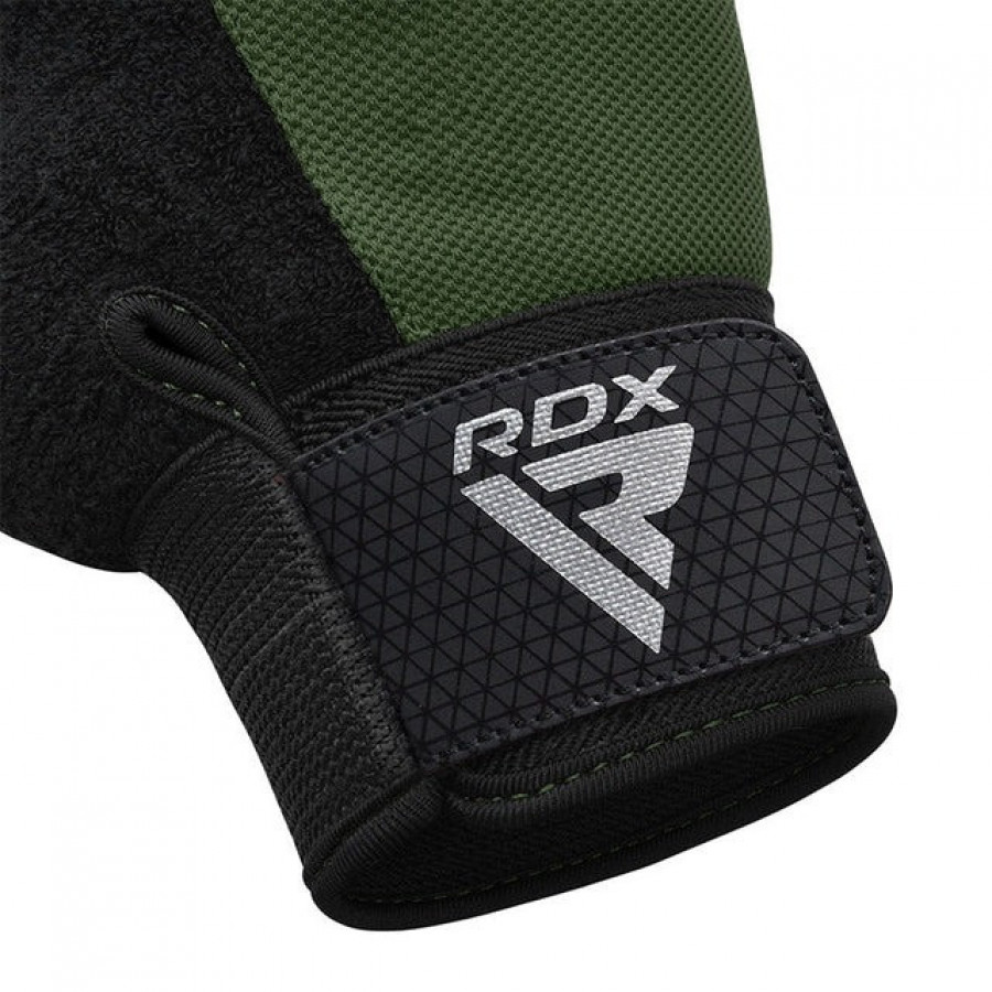 Рукавички для фітнесу RDX W1 Half Army Green Plus L