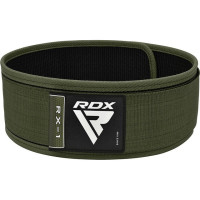 Пояс для важкої атлетики RDX RX1 Weight Lifting Belt, XL, нейлон, армійський зелений