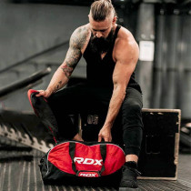 Спортивна сумка RDX R1 Duffel Bag with Backpack Straps Black/Red Спортивна сумка RDX R1 Duffel Bag with Backpack Straps Black/Red