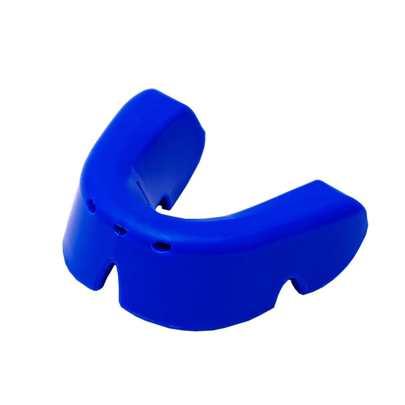 Капа боксерская OPRO Bronze Blue, Взрослая (возраст 11+), Однослойная, Компрессионная клетка, Технология плавников, Синий