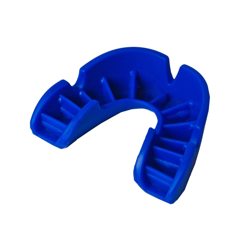 Капа боксерская OPRO Bronze Blue, Взрослая (возраст 11+), Однослойная, Компрессионная клетка, Технология плавников, Синий