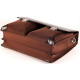 Деловой портфель из кожи и нейлона Fouquet NBC-1001B коричневый