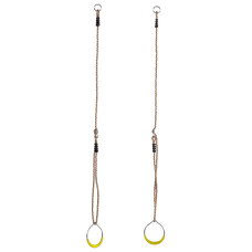 Кольца металлические на веревках для детских площадок WCG. Жёлтые