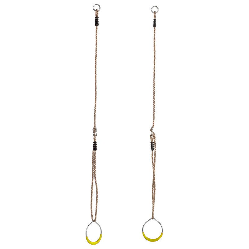 Металеві спортивні кільця для дитячих площадок WCG. Жовті