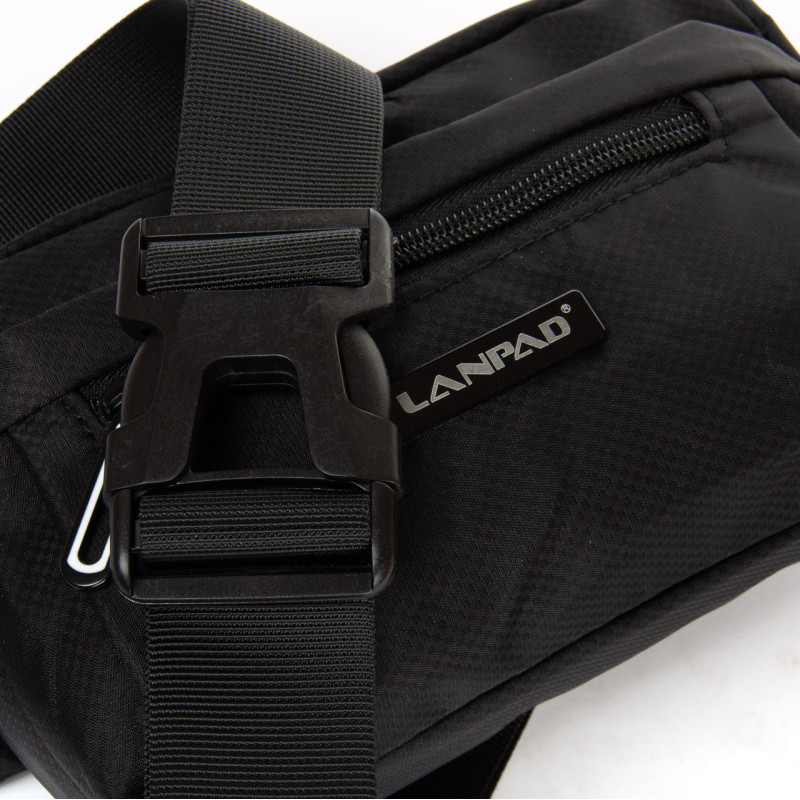 Сумка мужская на пояс, бананка Lanpad черна