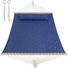 Двомісний гамак SOFT синій XXL 200x140 з планками WCG
