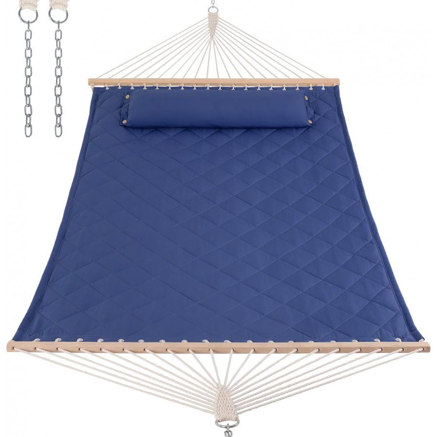 Двухместный гамак SOFT синий XXL 200x140 с планками WCG