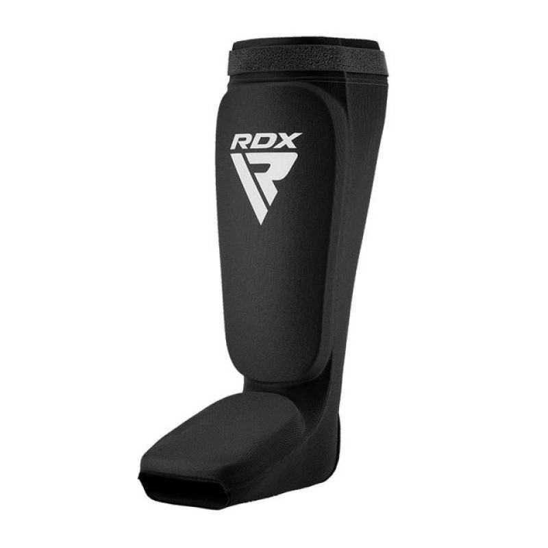 Захист гомілки та стопи RDX Shin Instep Foam Black/White, Розмір XL, Вуглецеве волокно, Гелевий шар, Чорно-білий