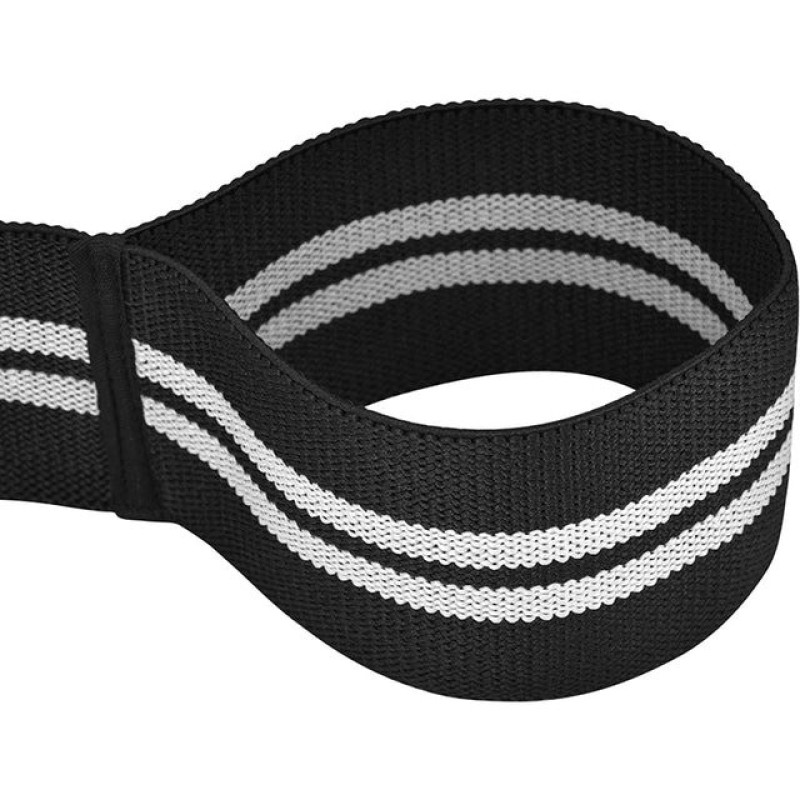 Бинты на колени RDX GYM KNEE WRAP R11 BLACK/WHITE, Длина 2 м, Хлопок, Полиэстер, Черно-белый