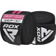 Бинты на колени RDX GYM KNEE WRAP R11 BLACK/PINK, Длина 2 м, Хлопок, Полиэстер, Черно-розовый